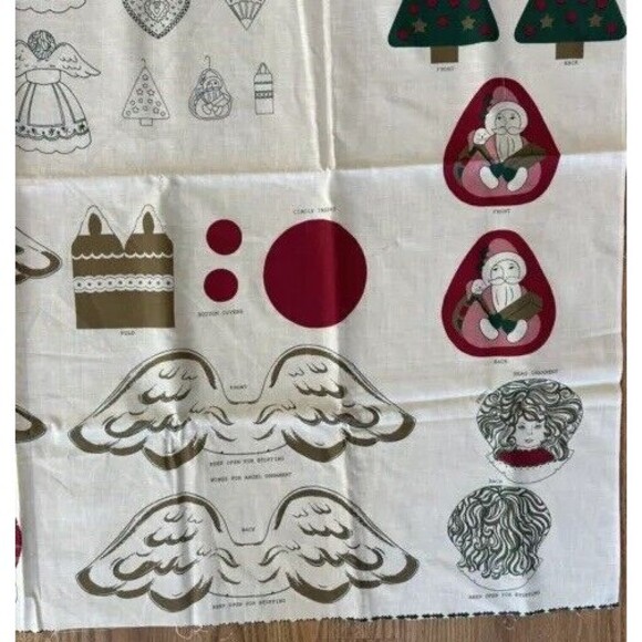 Vintage Victorian Christmas Angel Treetop & Ornaments Cut Out Pattern Cut & Sew - Picture 7 of 10